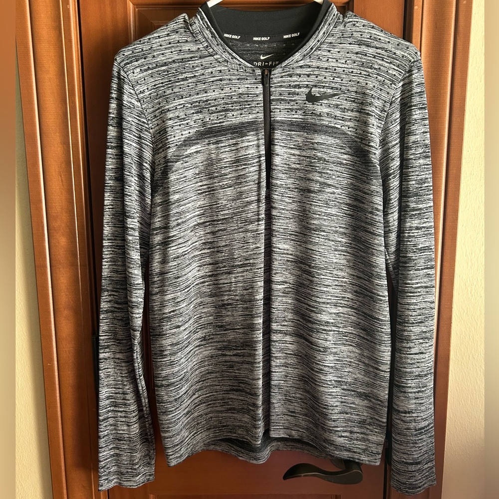 Nike Black & Gray Dri-FIT 1/4 Zip Golf Jacket Various Sizes Excellent Condition